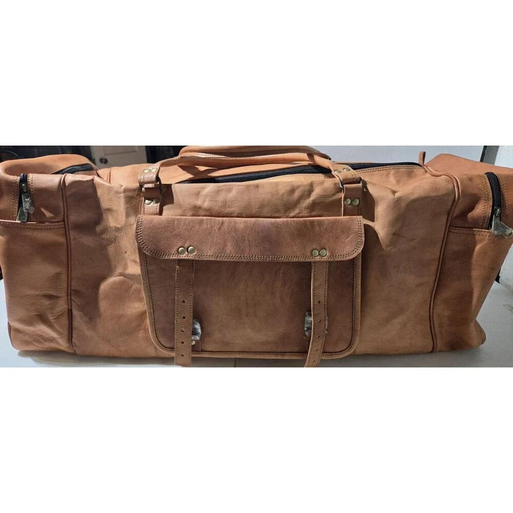 Handmade Leather Duffle Bag 32